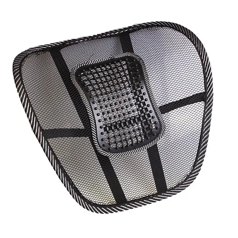 Черная сетчатая ткань подушка для поясницы поддержка поясницы подушка для автомобильного офисного кресла облегчение боли в спине автомобильные аксессуары