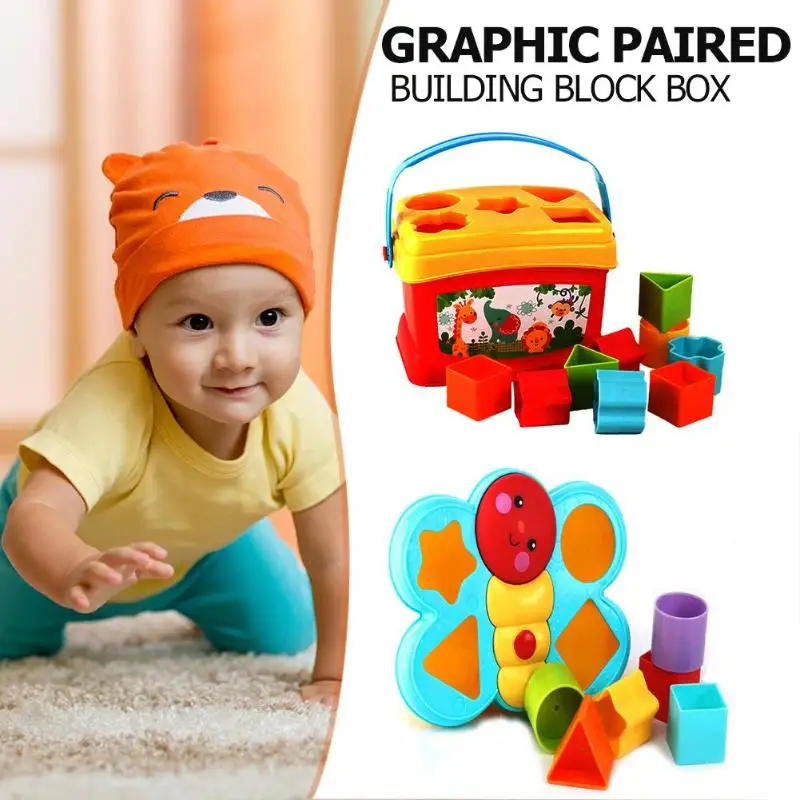 Assembled Building Blocks Box Creative DIY Sorting Matching Toy