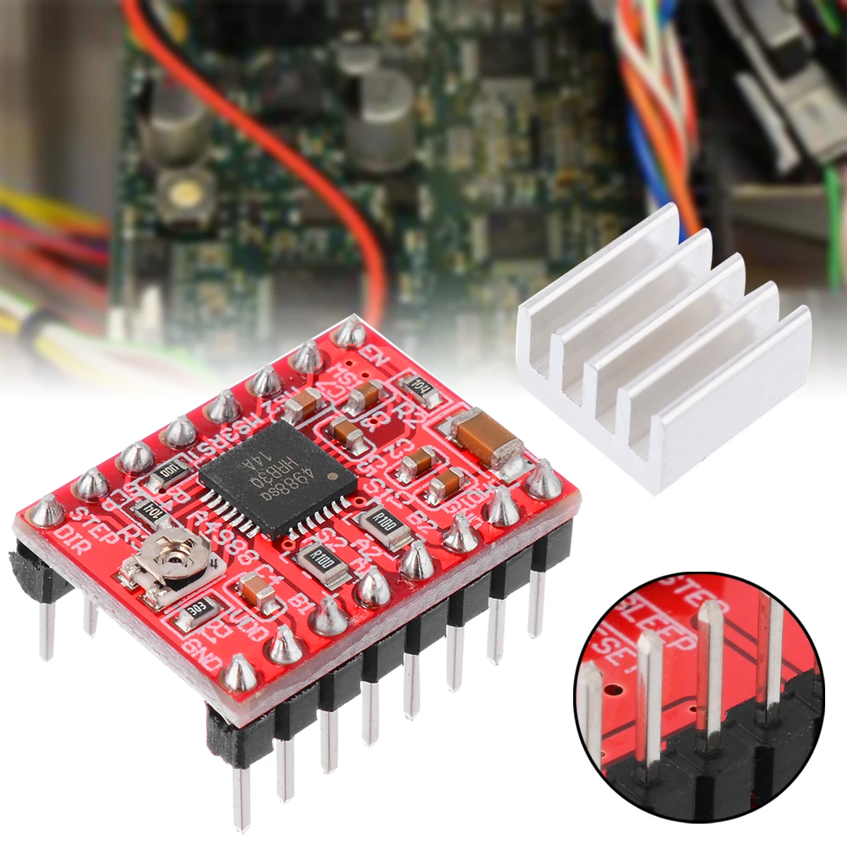 

5pcs A4988 Model Stepper Motor Driver Module For 3D Printer RepRap Adjustable Current Control Stepper Motor Driver