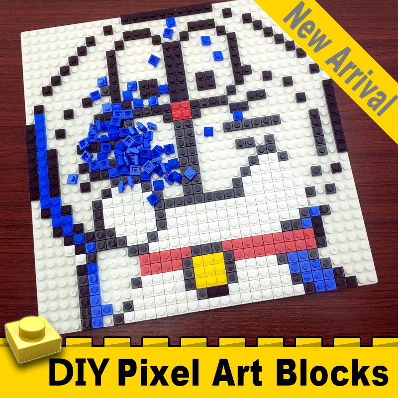 Isometric Pixel Art 32x32 Dots Bricks 1x1 Mini Square Building Blocks Wall Portraits Diy Home Decoration Compatible With L Goely Blocks Aliexpress