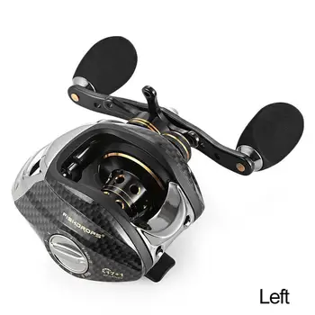 

Ball Bearings Right/Left Hand Bait Casting Fishing Double Brake, Double Brake Reel Black