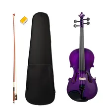 Полный 4/4 Размер акустический скрипичный набор с чехол с бантом канифоль для начинающих студентов меломанов подарок