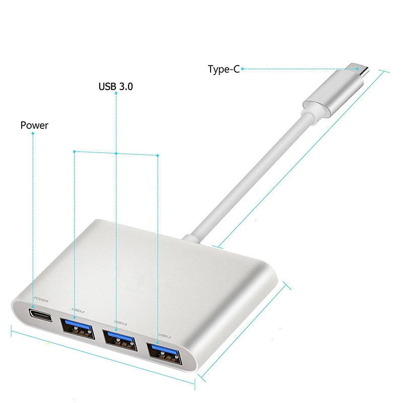 TTKK 4в1 USB 3 1 type C до 0 зарядный порт концентратор адаптер конвертер данных| |