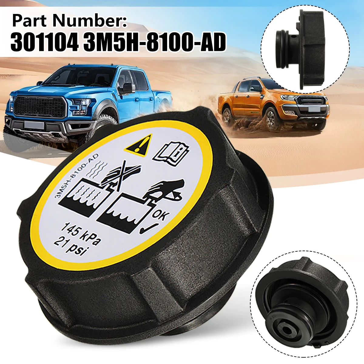 Newest Expansion Tank/Radiator Cap For Ford/Focus/Fiesta/C