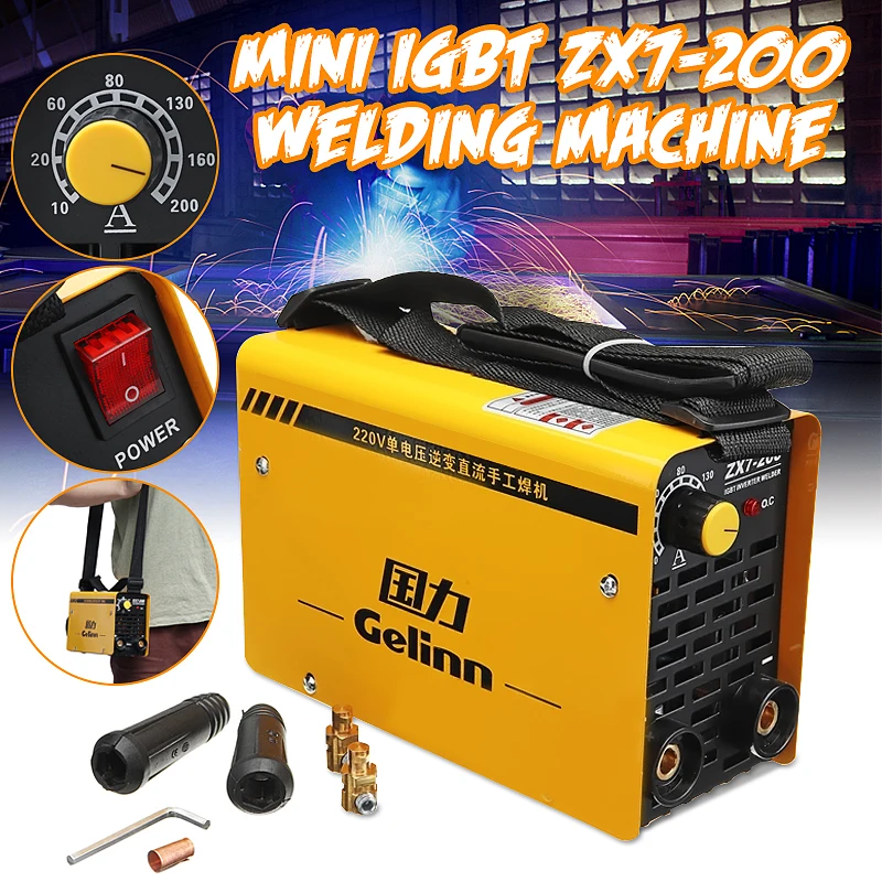 

IGBT 20-200A 220V Inverter Arc Electric Welding Machine MMA/ARC Welders for Welding Working and Electric Working ZX7-200