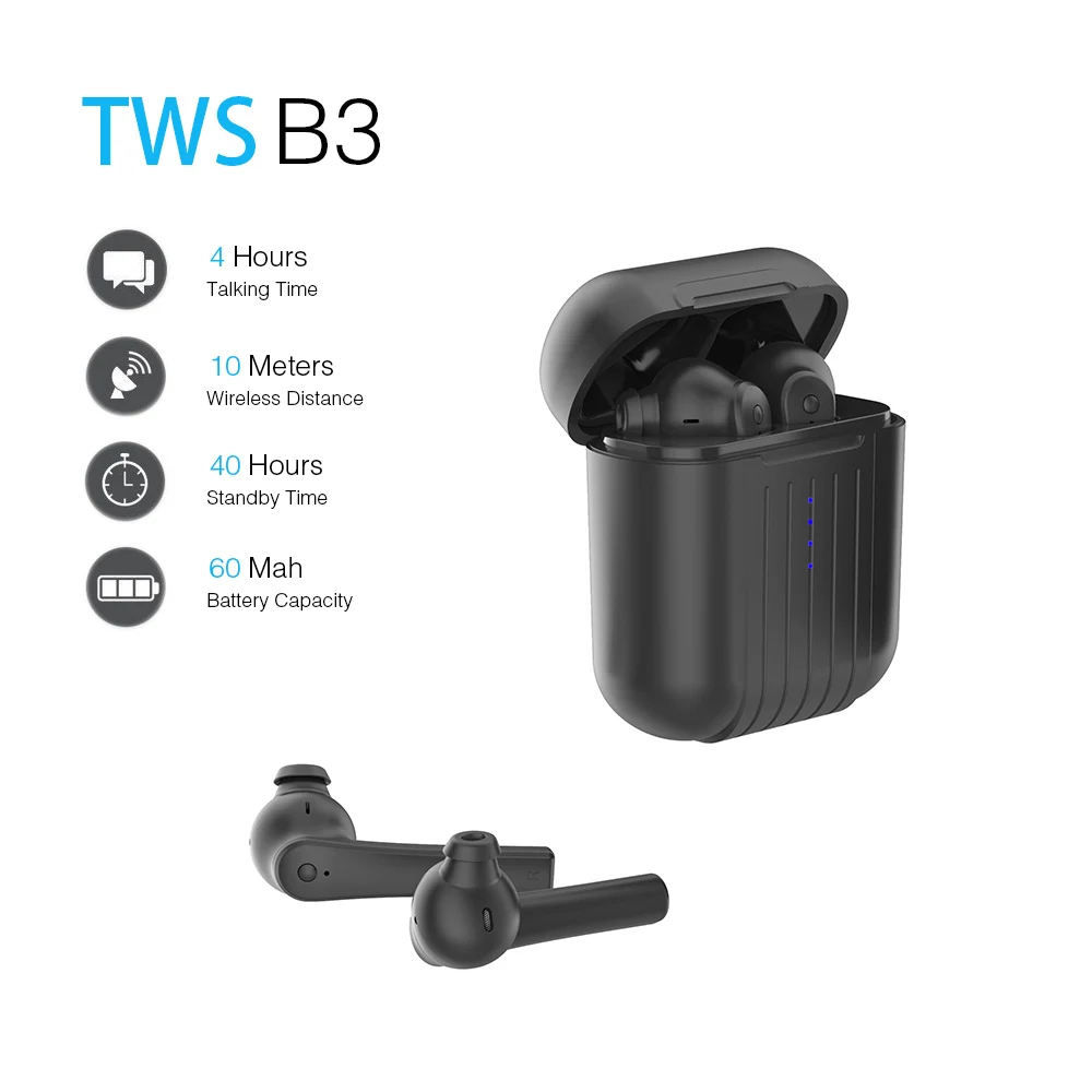 CLAITE TWS B3 беспроводные Bluetooth наушники мини портативные спортивные стерео с