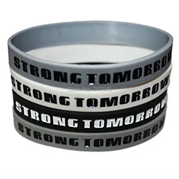 

100pcs Sore Today Strong Tomorrow wristband silicone bracelets free shipping by epacket A