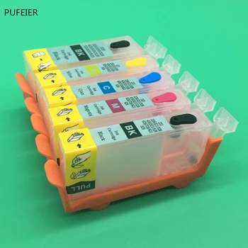 

5PCS PGI-520 CLI-521 PGI520 CLI521 Empty Refillable Cartridge With Chip For Canon IP3600 IP4600 MP540 MP620 MP630 MX860 MX870