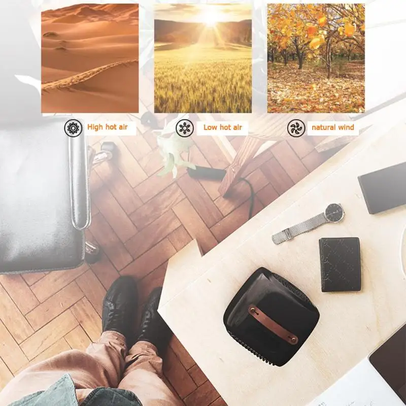 

800W Portable Mini Electric Heater Smart Personal Space Air Warmer Fan Heater Winter Warming Machine for Home Office