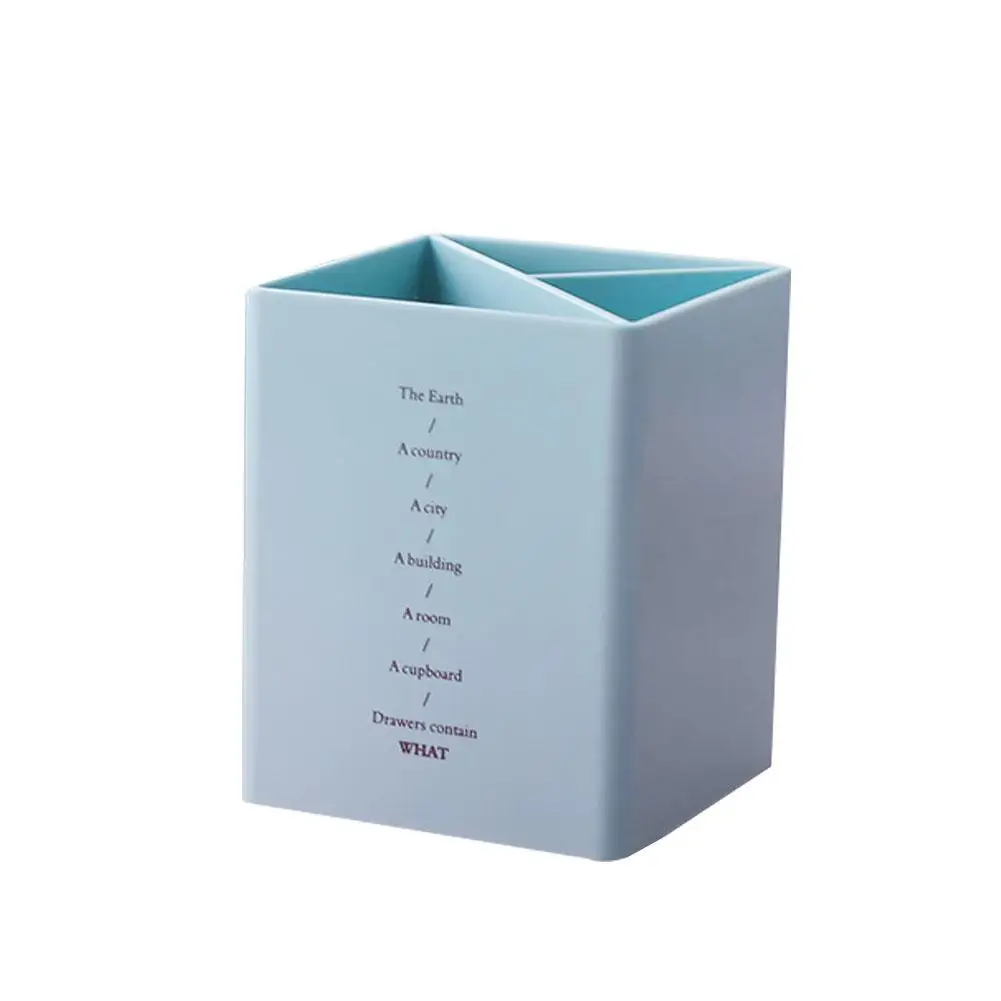 

Pens Pencils Holder Desk Stationery Organizer 3 Compartments Smooth Edges Fine Workmanship The Structure Is Sturdy Concise