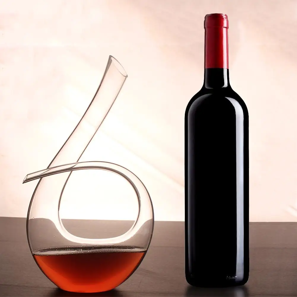 Мода 1500 мл 6-Графин Имеющий форму красное вино бренди Кристалл Стекло Аэратор бутылки Pourer питьевой бокал es подарок