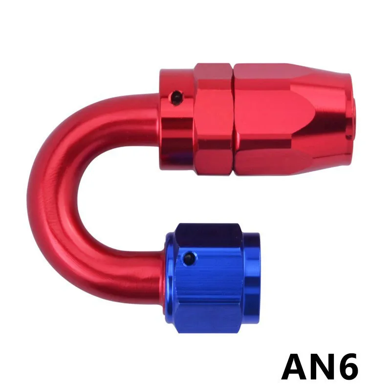 Злые энергии AN6 0/45/90/180 градусов Поворотный фитинг адаптер шланг класса Алюминиевый шланг Конец мазута многоразовый штуцер масляный радиатор