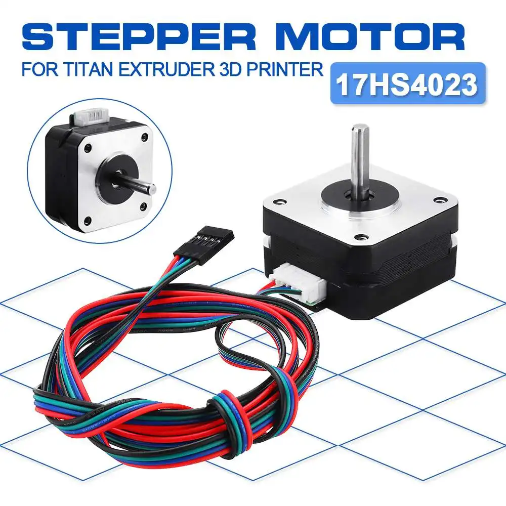 1Pcs 17HS4023 12V Nema 17 23mm Stepper Motor For Extruder 3D Printer Motor with Wire Kit