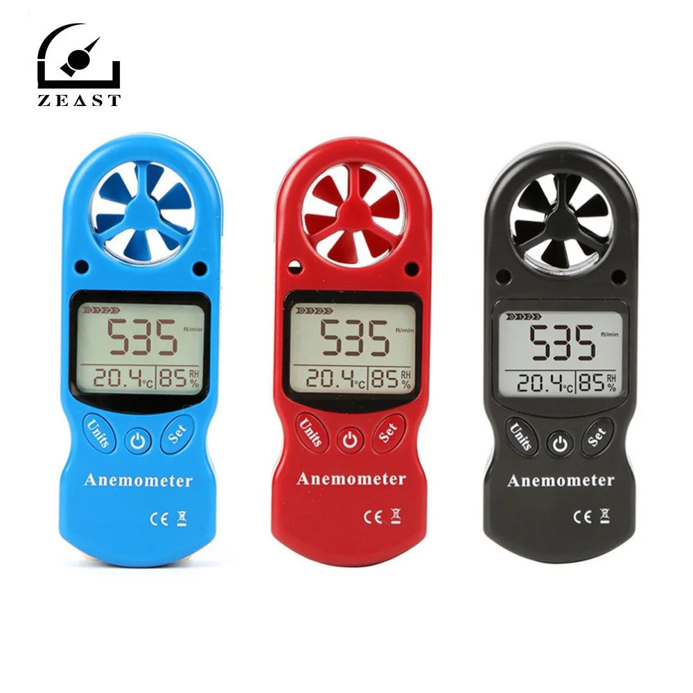 Zeast KT 300 Mini Multifunctionele Anemometer Digitale Anemometer Lcd
