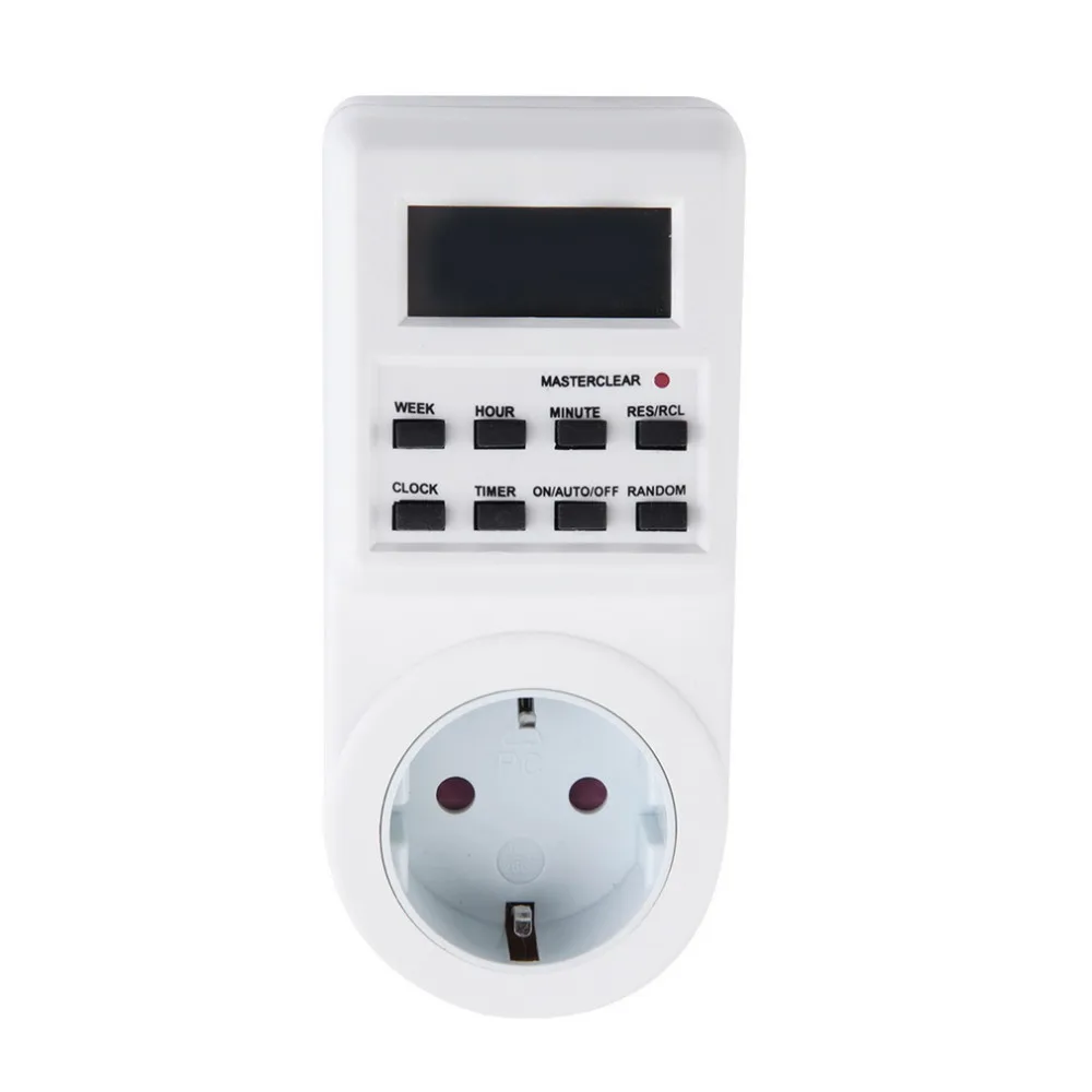

Electronic Programming Timing Plug-In Timer Switch Socket With Clock Summer Time Random Function Eu Plug Energy Saving Sockets