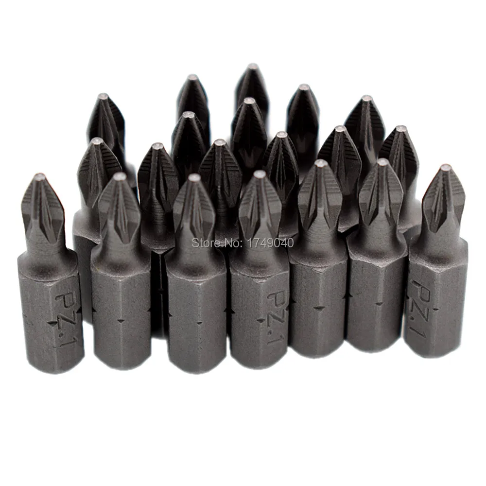20pc 25 mm PZ2 Pozidriv Tournevis 1//4/" Tige Hex Impact magnétique tournevis