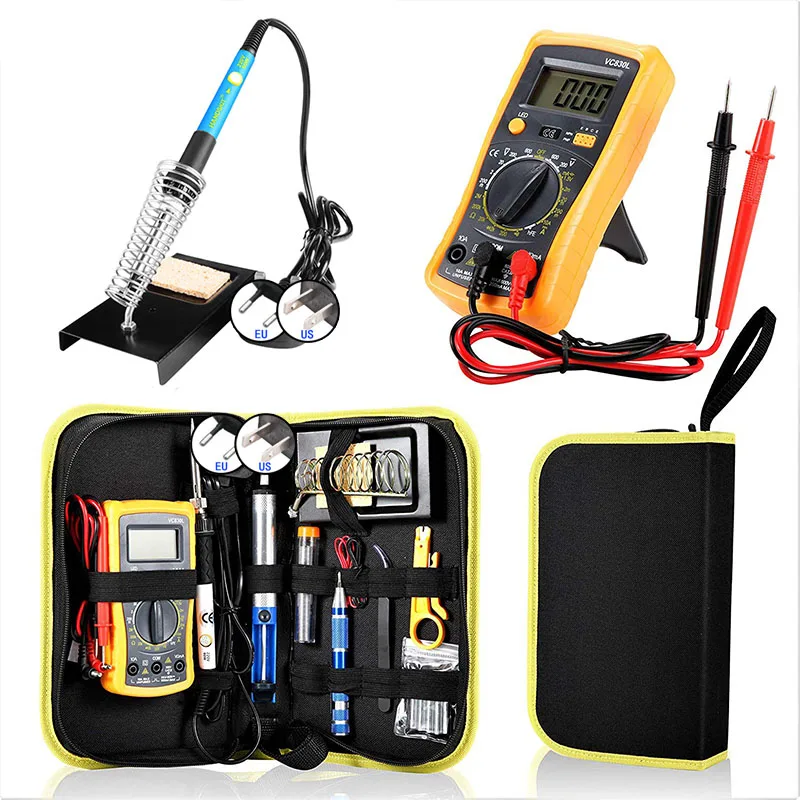 

Digital Multimeter Soldering Iron Kit Workshop Welding Tools Electronic Set