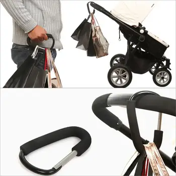 

Children X-Large Aluminum Alloy Stroller Hook Set for Mommy Two Great Organizer Accessories for Hanging Diaper Shopping Bags O3