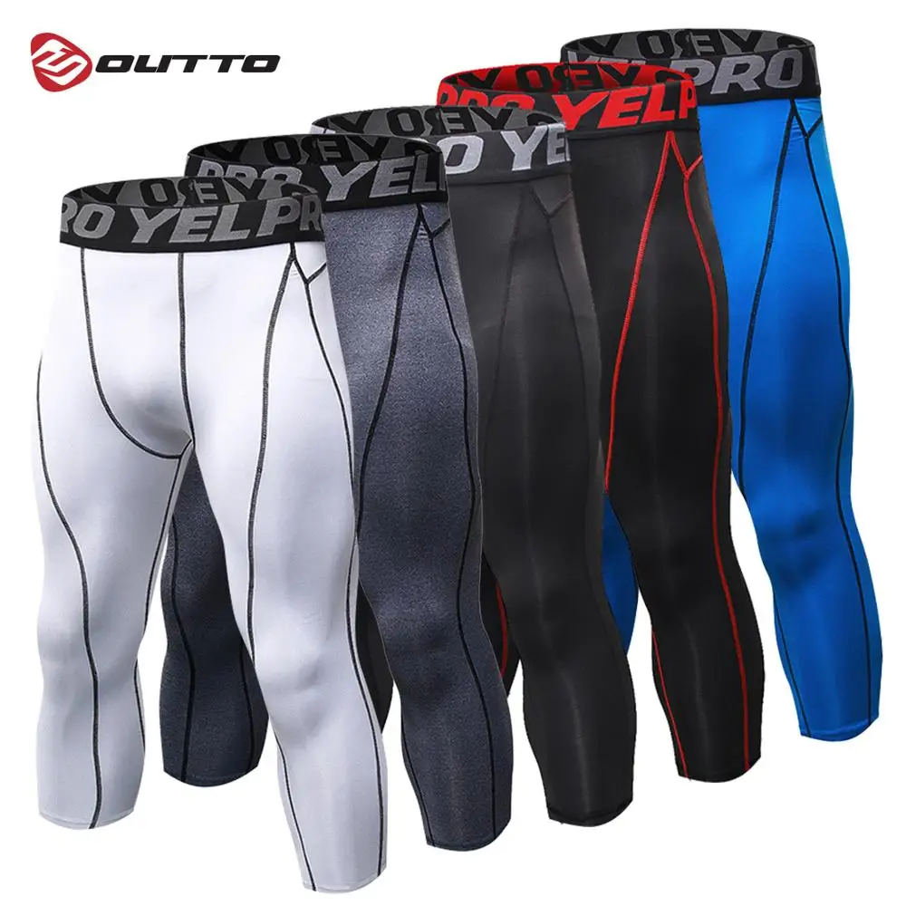 

Outto Men's Compression Pants Running Tights Gym Leggings Quick Dry #B1051