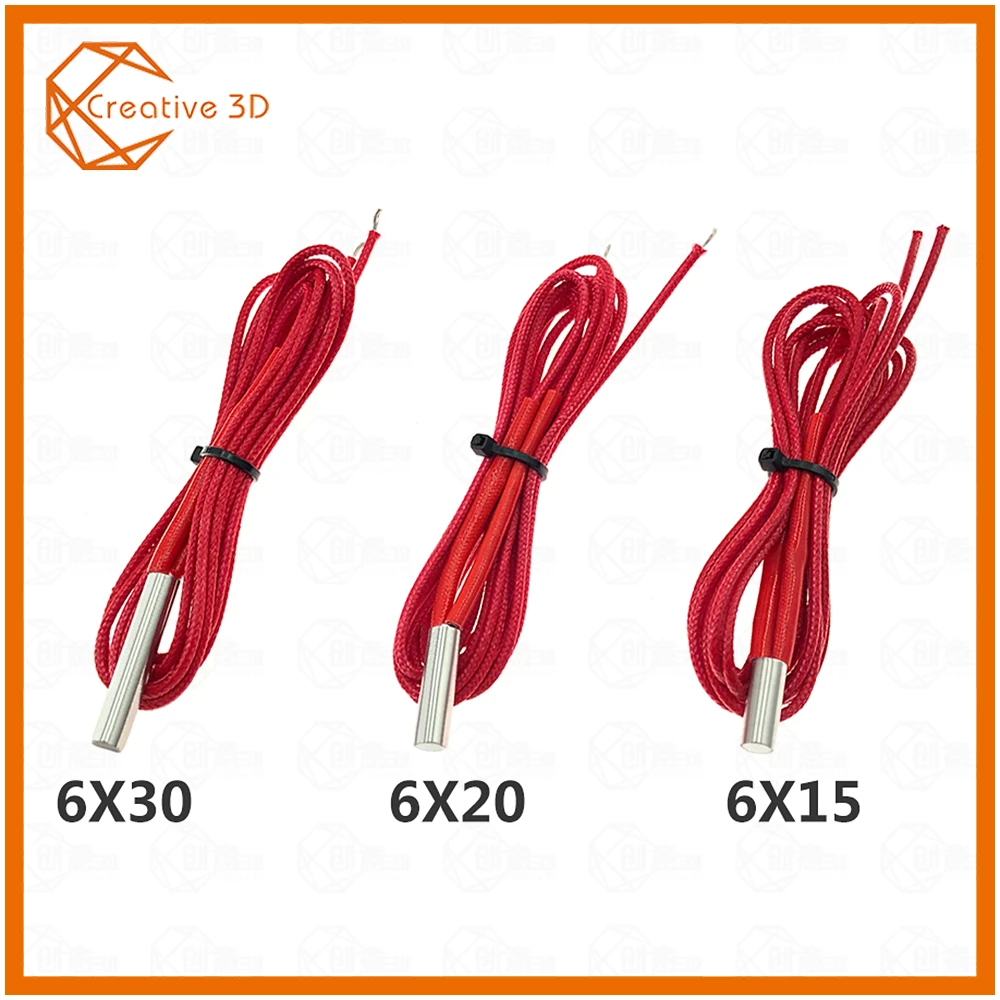 

3D Print Part Heating Tube 12V 40W 1M length ( 6*15/6*20/6*30mm ) Ceramic Cartridge For Extruder Heating 40W Extrusion Heater