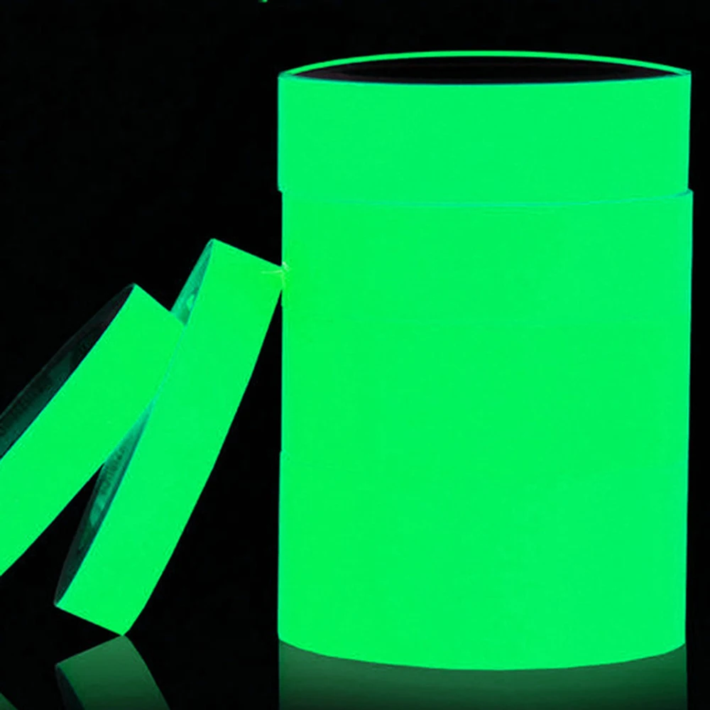 

New Creative Reflective Glow Tape Removable Luminous Fluorescent Glowing Tape Sticker Dark Striking Warning Tape