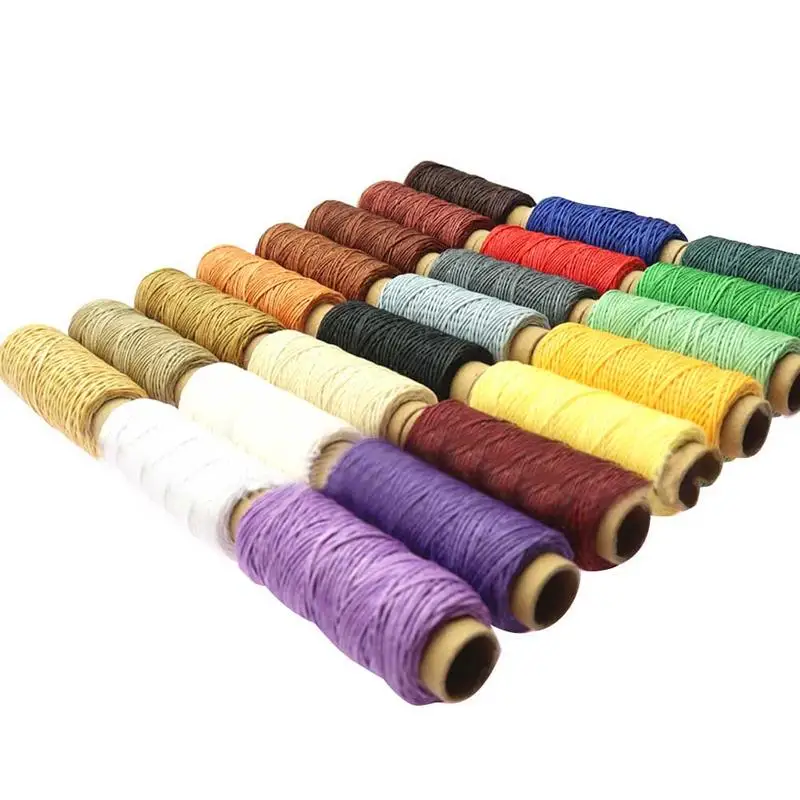 24 шт./компл. 50 м Кожа Шитье воск нитки ручная строчка шнур ...