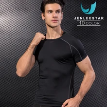 10 видов цветов тренировки с коротким рукавом рубашка мужская спортивная одежда футбол Бодибилдинг Футболка мужская МЫШЦЫ Slim Fit быстросохнущая дышащая