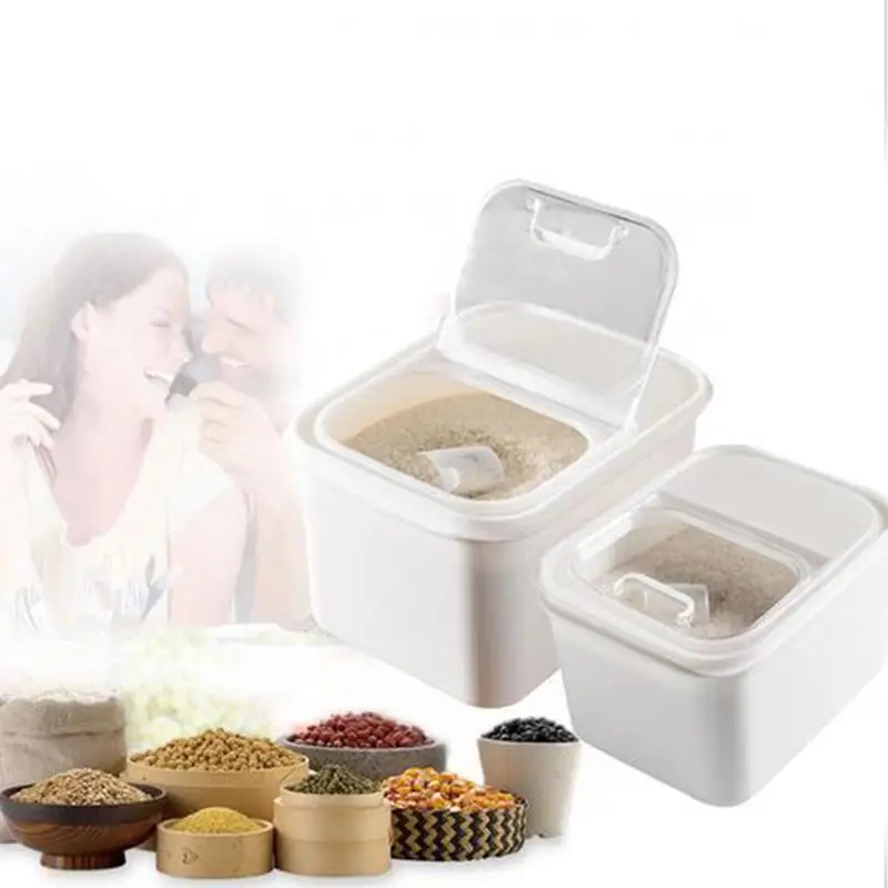 5-10kg Kitchen PP Storage Box Rice Grains Beans Contain Sealed Home Organizer Food Container Refrigerator Boxes | Дом и сад
