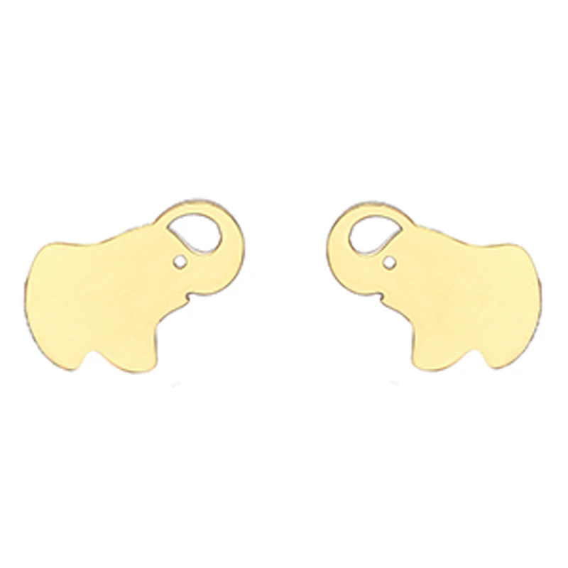 

Earing Stainless Steel Gold Baby Elephant Cartilage Stud Earrings For Women Animal Earring Simple Design Jewelry