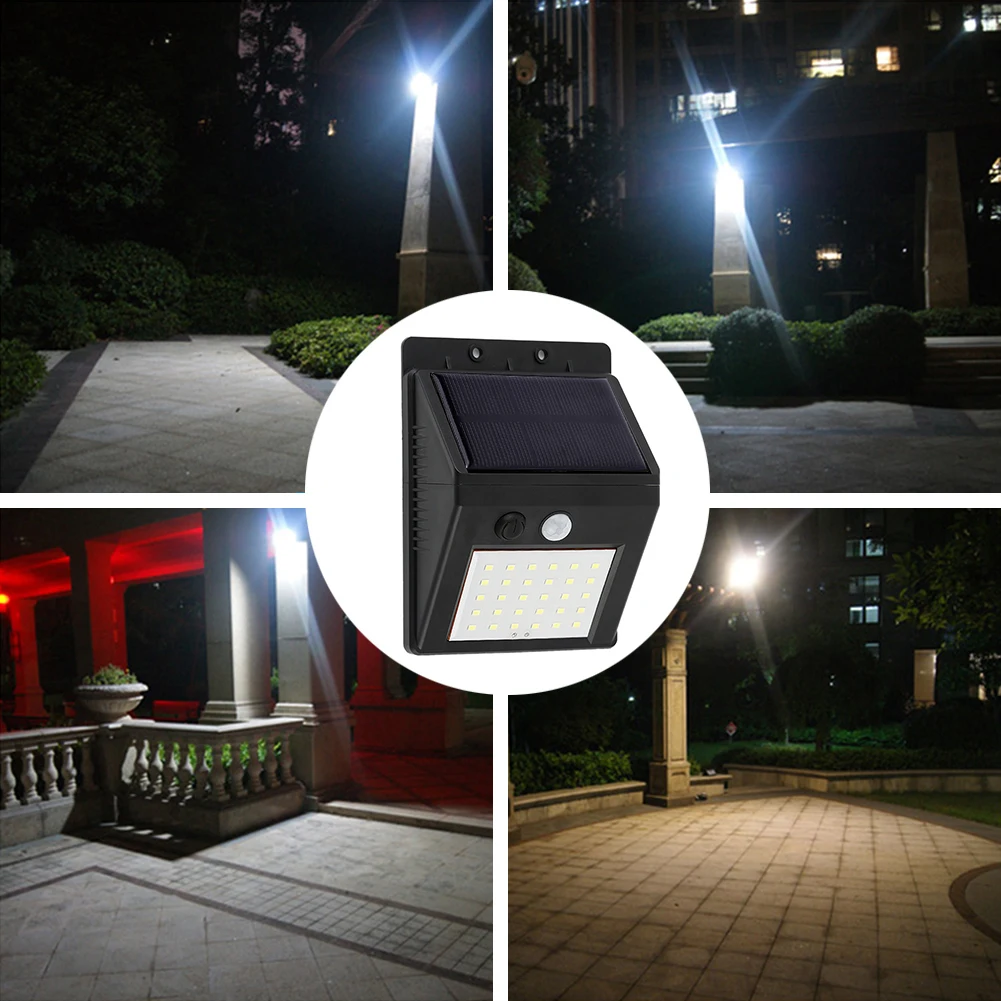30LED солнечный датчик движения настенный светильник наружный водонепроницаемый