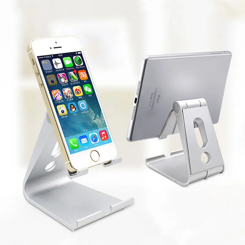 

Portable Phone Holder Stand for iPhone X XS 6S 8 7 6 Aluminum Alloy Adjustable Desk Holder for iPad Nintendo Switch Tablet Stand