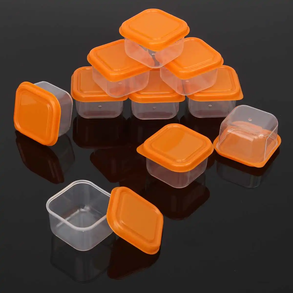 Reusable 10pcs/lot Mini Plastic Food Storage Boxes Containers Snack Nut