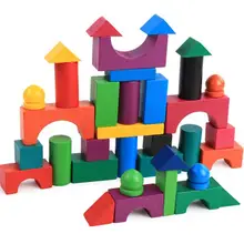 Деревянные 112 шт красочные строительные блоки для детей от 3 до 6 лет преклонного возрста обучение маленьких детей родитель-ребенок игрушка