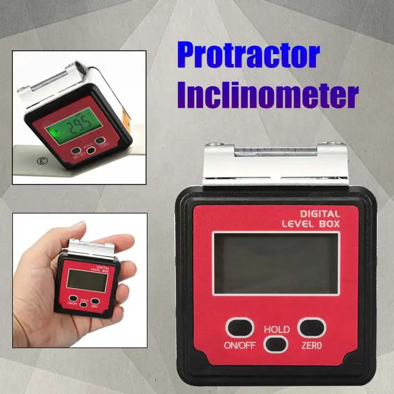 

Digital Inclinometer Spirit Level Box Protractor Angle Finder Gauge Bevel Gauge Meter Magnetic Base Level Measuring Instruments