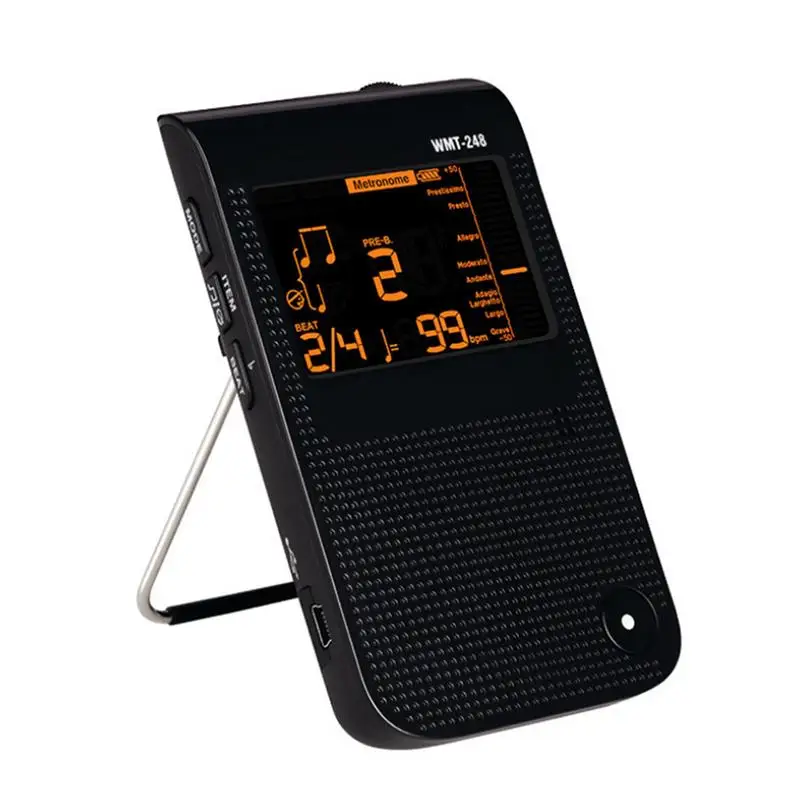 USB Rechargeable Electronic Guitar Bass Metronome Metro Tuner Rhythm