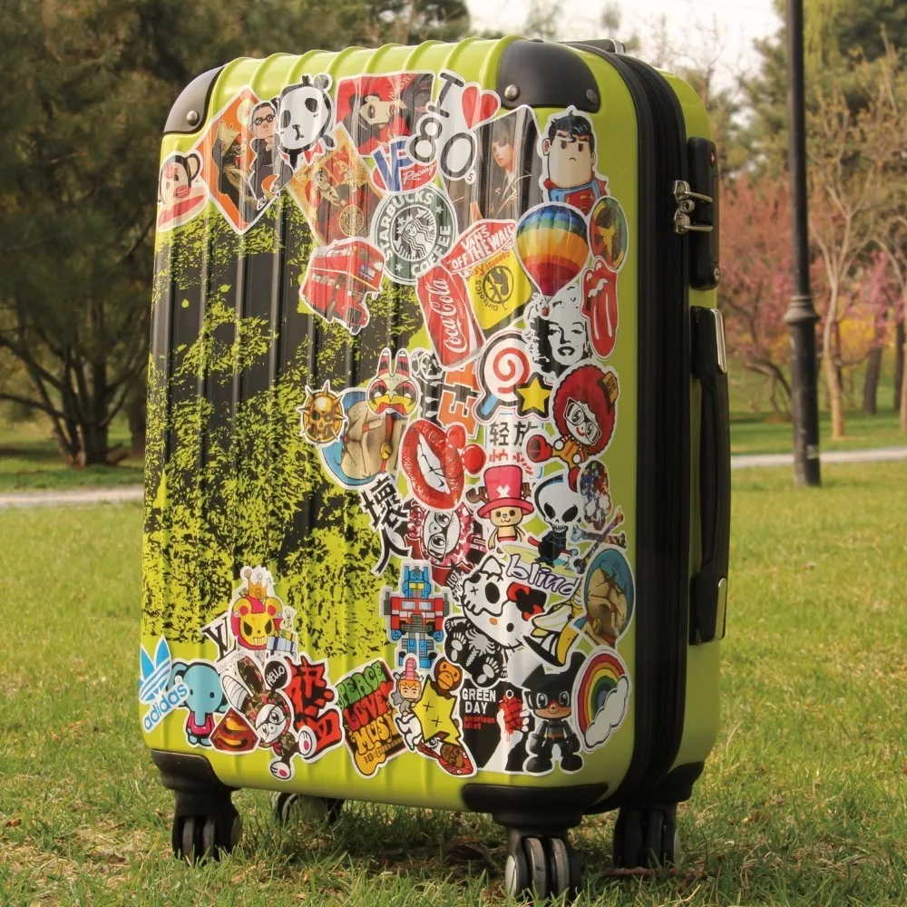 20Pcs/Set Cool Laser Star Stickers For Motorcycle Notebook Trolley Case Skateboard Colorful Skull Cross Dope Sticker Pack Decals