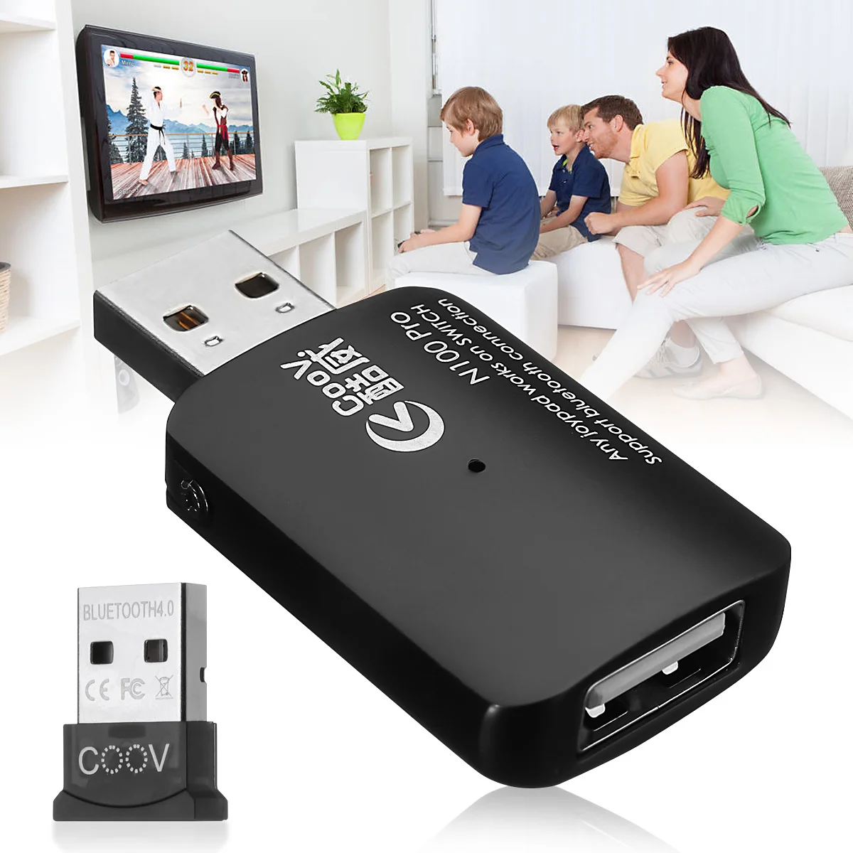 

COOV N100 PRO USB Controller Converter Adapter Switch For DS4/NS Pro/JoyCon/Xbox one slim handle Switch Accessories