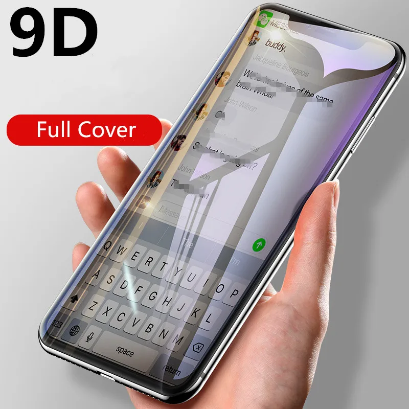 

9D Curved Tempered Glass Film for Xiaomi CC9 CC9E A3 Lite Mi 9X 9T Redmi K20 Pro Note 7 6 5 Pro 7A Screen Protector Full Cover