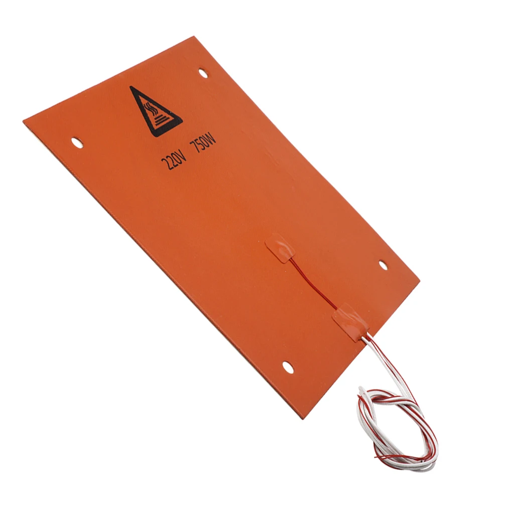 Dovewill 750W 220V 310*310mm Silicone Heater Pad Heating Mat Hot Bed