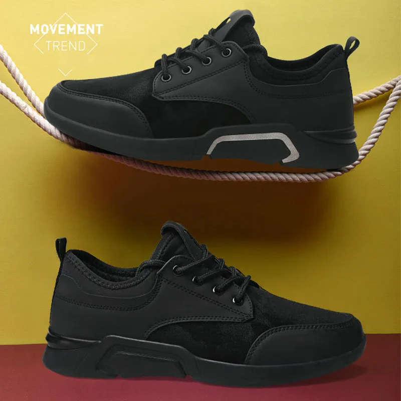 

Fooraabo 2019 Spring New Men Shoes Lac-up Men Casual Shoes Comfortable Breathable Walking Sneakers Black Tenis Masculino Adulto