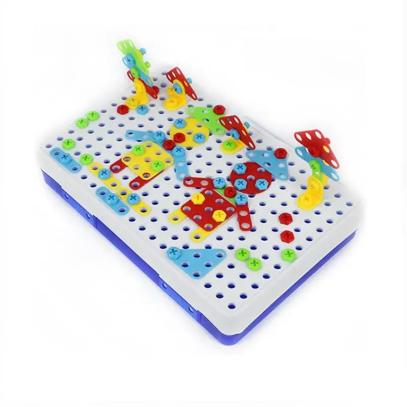 

150PCS Kids DIY Drill Puzzle Educational Toys Screw Group Tool Kits Jigsaw Toy Design Building Toy