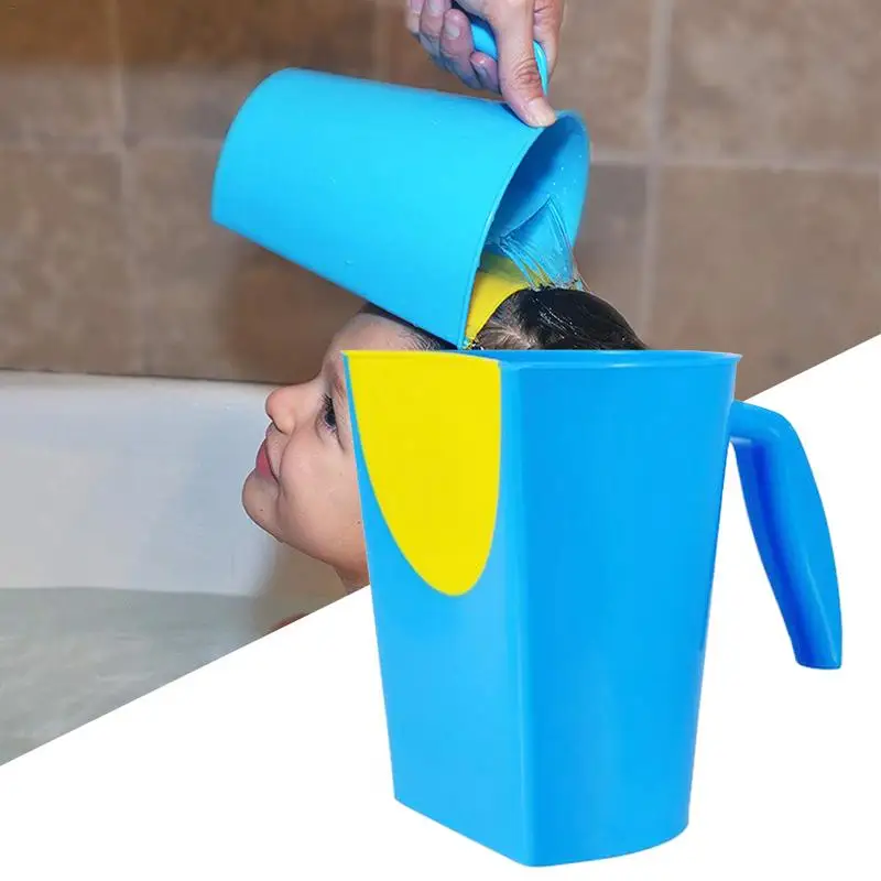 Baby Bath Tear-Free Waterfall Rinser Bath Cup Blue） Whale Shape Cup to Wash Hair and Wash Out Shampoo by Protecting Infant Eyes