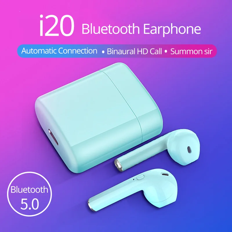 

i20 TWS mini wireless earbuds headsets Bluetooth earphone stereo i7s headphone pk i12 i16 i18 i30 i60 i80 i100 for iphone phones