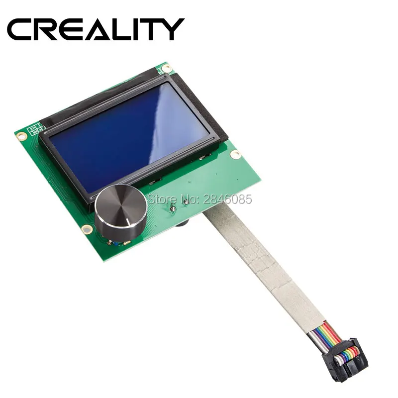 CREALITY 3D принтеры Запчасти контроллер Дисплей ЖК дисплей 12864 Синий экран + кабель