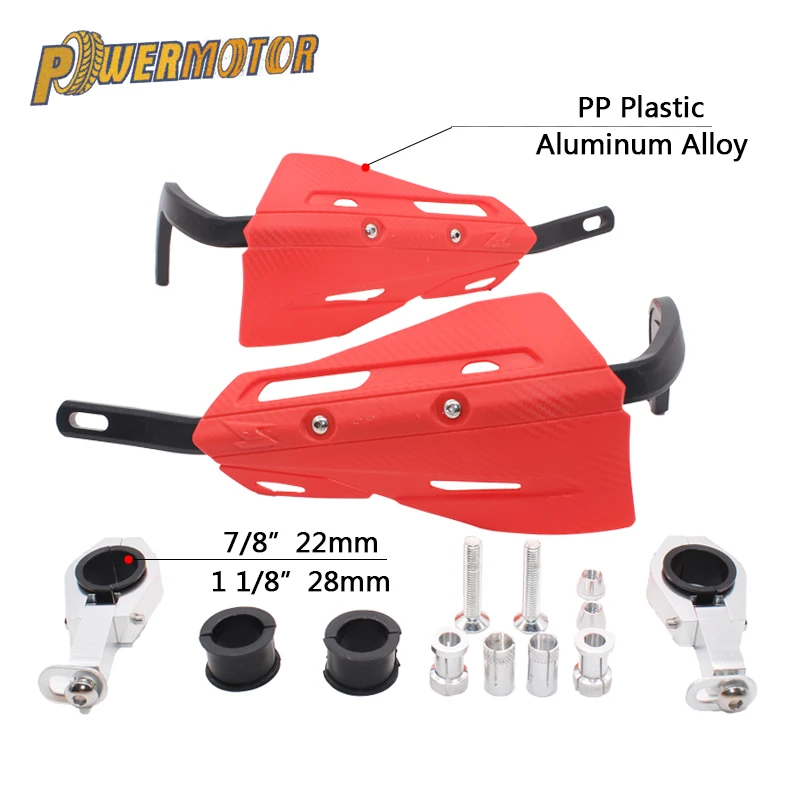 En Ligne PowerMotor Moto Handguard Gardes main Dirt Bike Universal 7 8 \