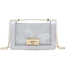 Transparent Small Bag 2019 Jelly Package Chain Single Shoulder Satchel Woman Package handbag luxury handbags women bags designer Transparent Small Bag 2019 Jelly Package Chain Single Shoulder Satchel Woman Package handbag luxury handbags women bags designer