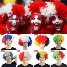 Clown Wig Big Colorful Short Party Wigs Women Men Curly Football Fans Red Yellow Cosplay Anime Synthetic Wig Fluffy Hairs Clown Wig Big Colorful Short Party Wigs Women Men Curly Football Fans Red Yellow Cosplay Anime Synthetic Wig Fluffy Hairs