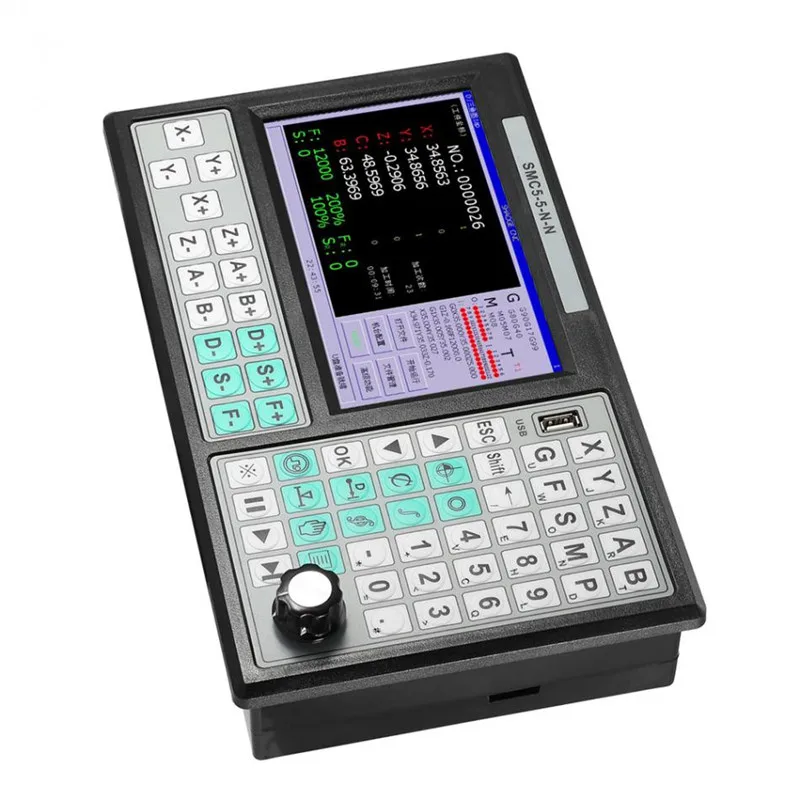  Controlador sin conexión CNC de 5 ejes controlador de movimiento de 500KHZ pantalla grande de 7 pul