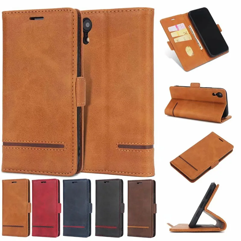 

Luxury Flip Leather Wallet Card Slots Phone Case For iPhone X XR XS AMX 6 S 6S 7 8 Plus Cases Kickstand Anti-Knock 6Plus Cover