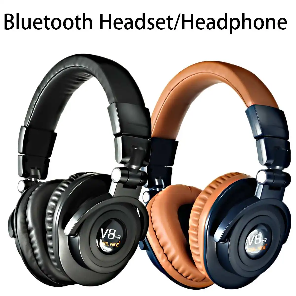 

Foldable Wireless bluetooth Over-Ear Headphone Heavy Bass Stereo Earphone Adjustable Headset Handsfree with Mic for phone